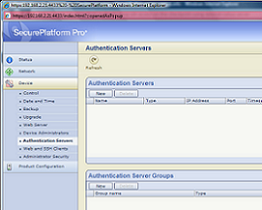Radius Authentication option in WebGUI