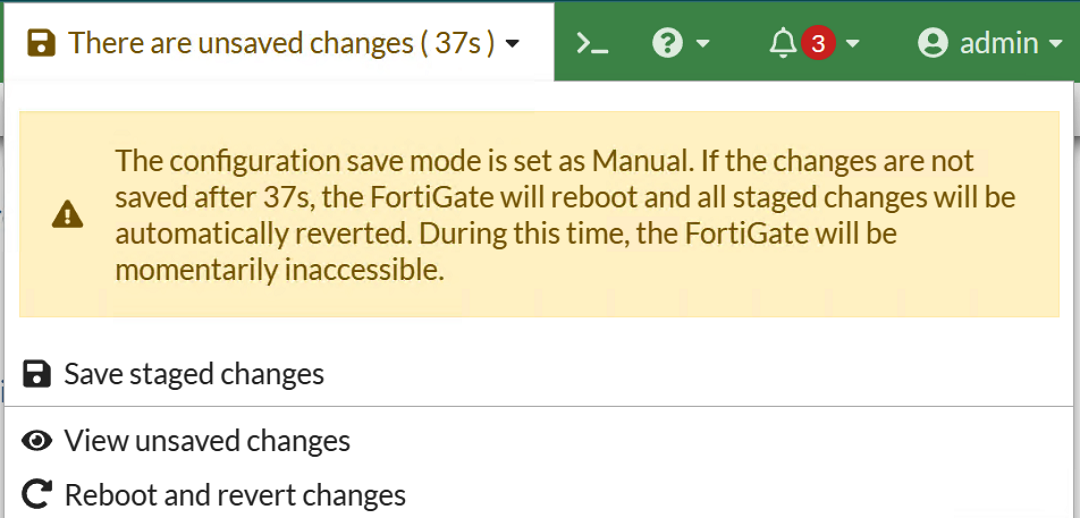 cfg save fortios saved staged 7.4