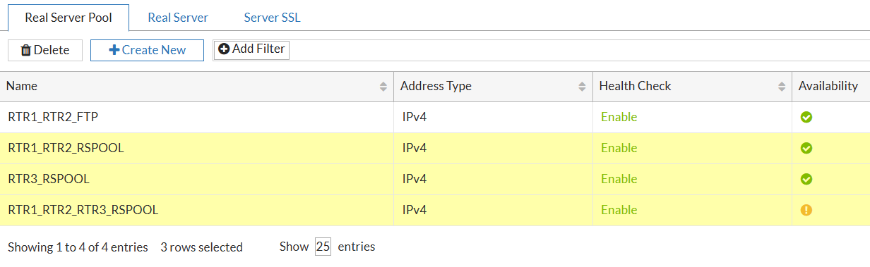 fad case5 real servers pools