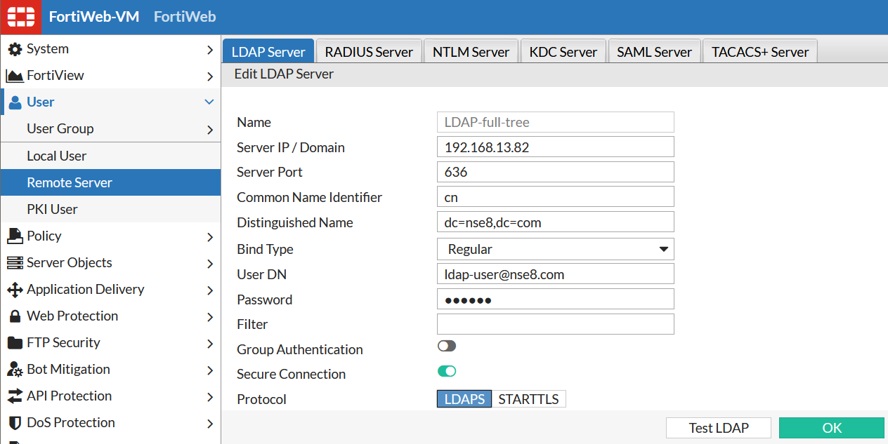 fortiweb-basic-setup-authentication-create-remote-server