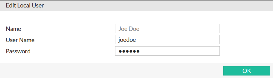 fortiweb basic setup authentication local user