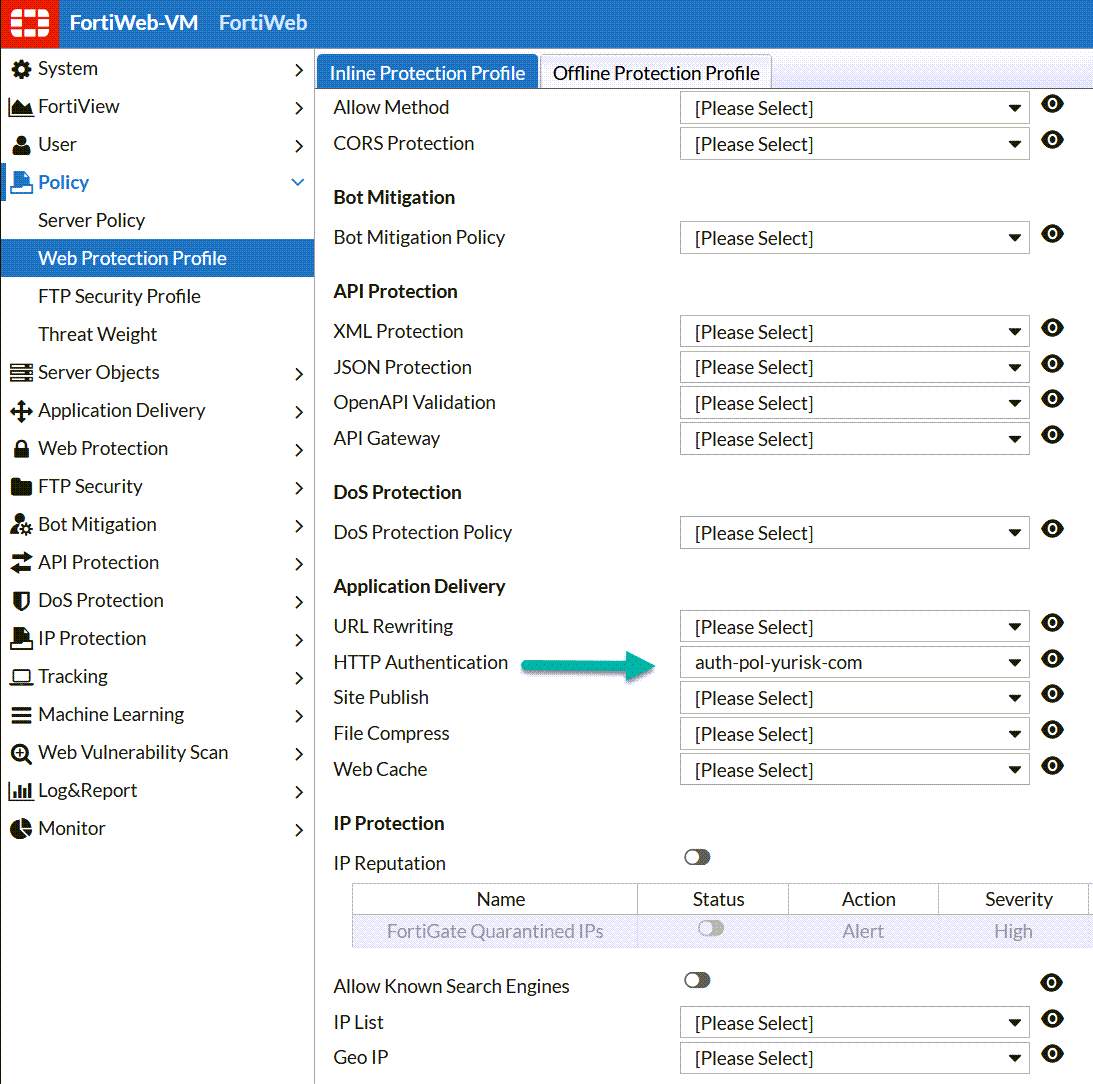 fortiweb-basic-setup-authentication-web-protection-profile