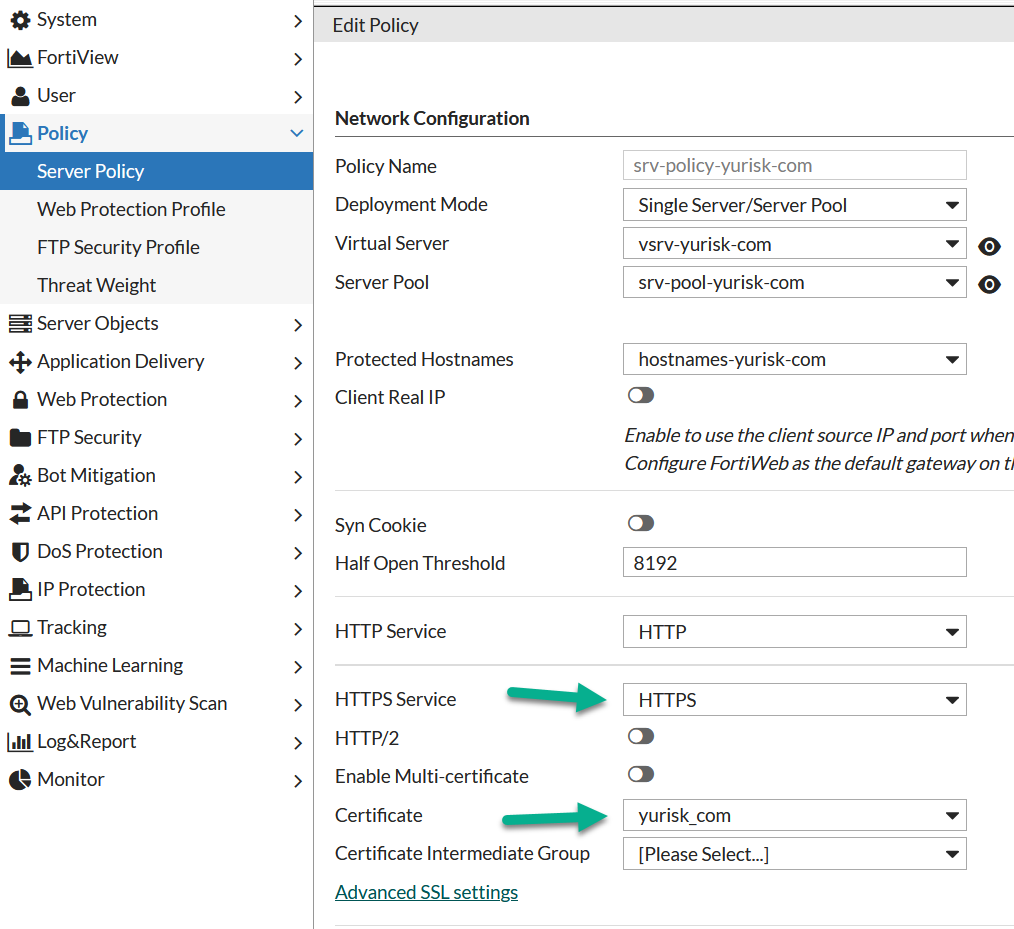 fortiweb-basic-setup-ssl-add-server-policy