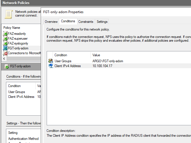 nps faz specific user nps policy