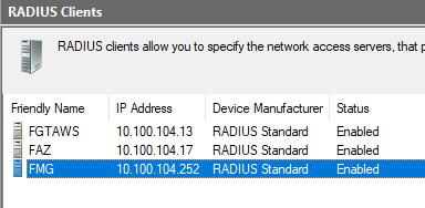 nps radius client fmg