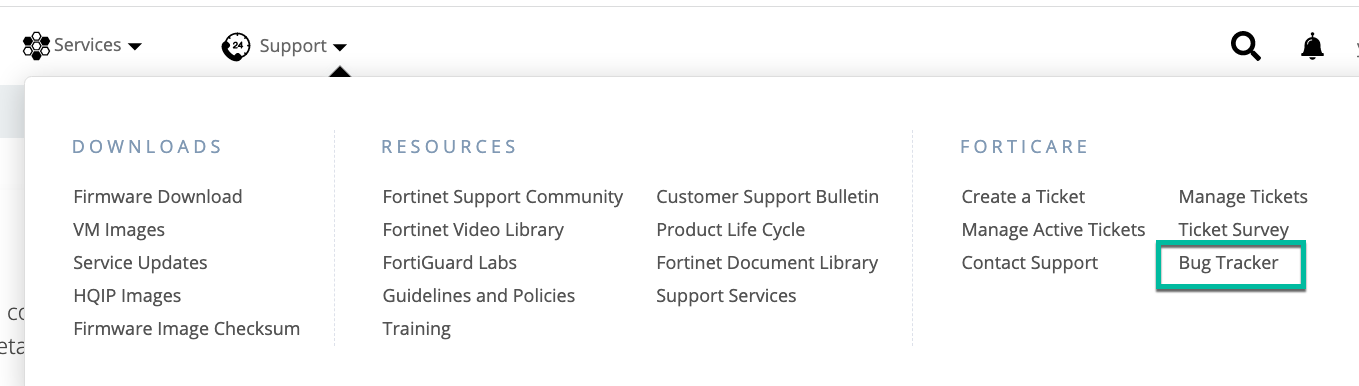 x Fortinet Bug Tracker Tool1